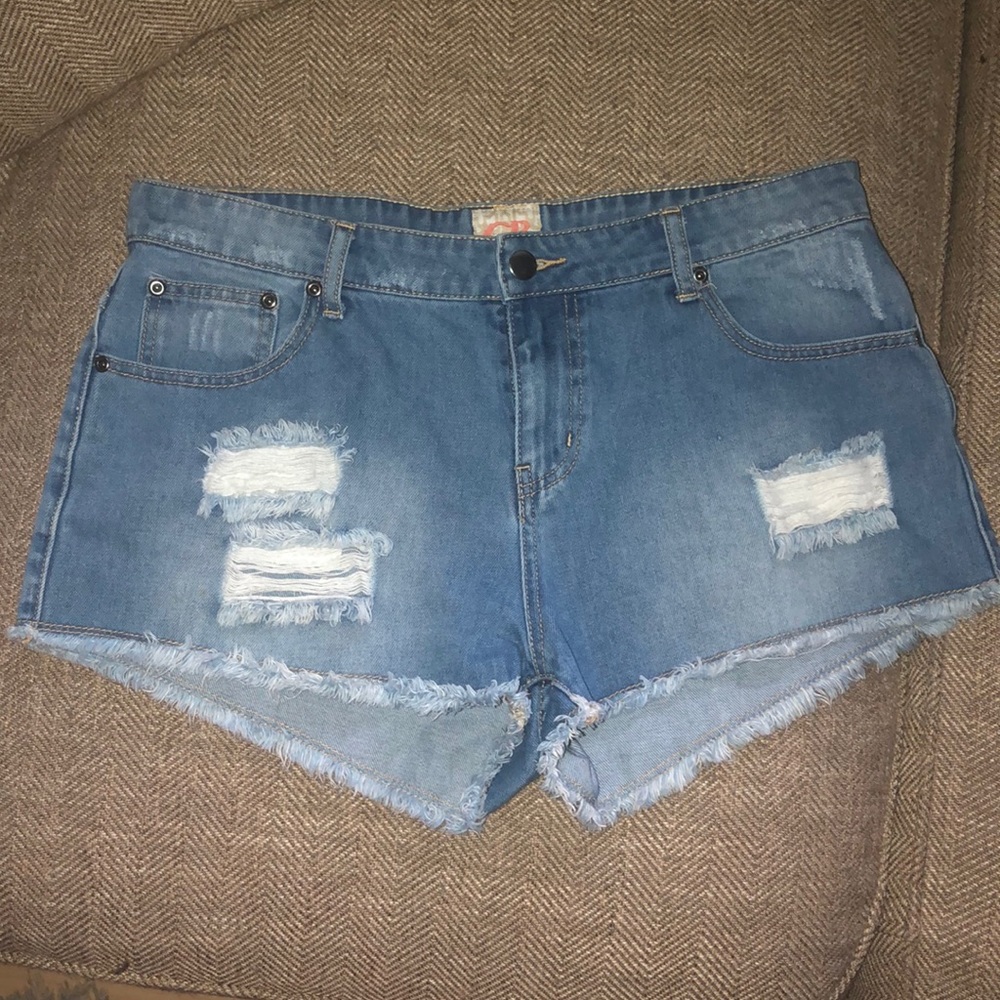 Gianni Bini Distressed Denim Shorts